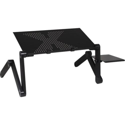 Alloy Folding Portable Laptop Desk Ergonomic Aluminum Bed Laptop Stand Pc Table Notebook Table Desk Stand With Mouse Pad