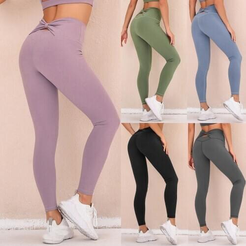 Athletic Fitness Leggings Womens Pure Color Hip-lifting Sports Fitness Running High-waist Yoga Pants Gym Sport clothes лосины