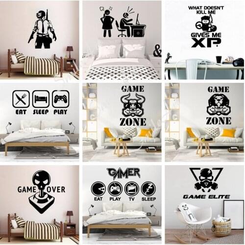 Creative Game Decal Removable Vinyl Mural Poster For Home Decor Living Room Bedroom Background Wall Art Decal Drop Shipping
