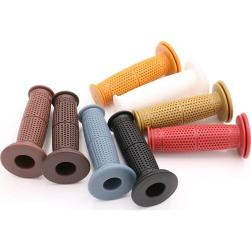 Universal Motorcycle 22mm Grips Motorbike Moto Scooter Vintage Handlebar Grip Motor Black Red Brown Rubber Handlebars Cover