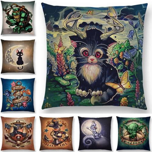 Hot Sale Cool Amusing Computer Game Film Cartoon Protagonist Funny Things Fantasy Monsters Cushion Cover Sofa Throw Pillow Case