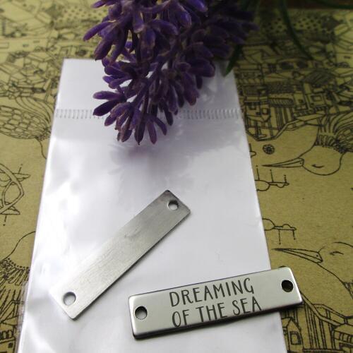 20pcs-- Dreaming of the Sea Connector stainless steel charms more style for choosing DIY Charms pendants for necklace 30x7mm