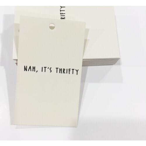 Custom 300GSM Art Paper CMYK Printed 100pcs Hang Tags For baby Clothes