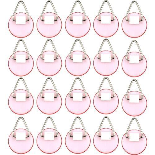 Artliving 2.2cm Invisible Adhesive Plate Hanger Set Vertical Plate Holders for The Wall (20 Pack)