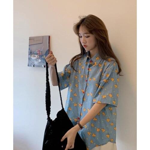 Blouse Women Shirt Summer 2021 Loose Short-Sleeved Blouse Blusas Ropa De Mujer