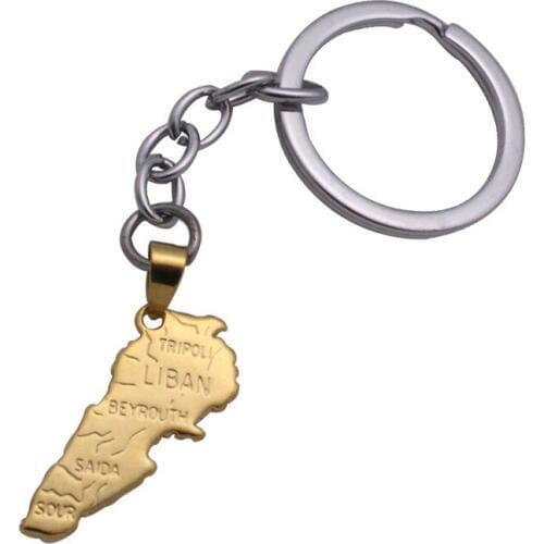 Zkd Lebanon map key chain key ring