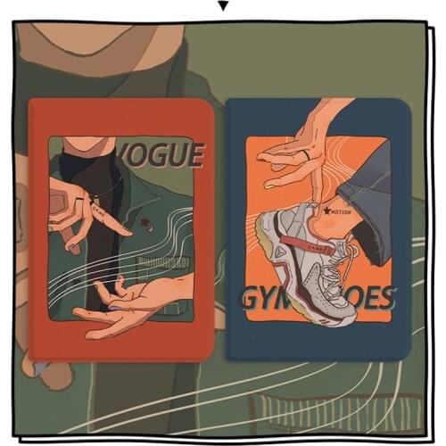 For Ipad Pro 11 Air 3 4 Mini 5 Case 2018 2020 2021 Original Magazine Net Celebrity Tri-fold Shell with Pen Slot Full Cover