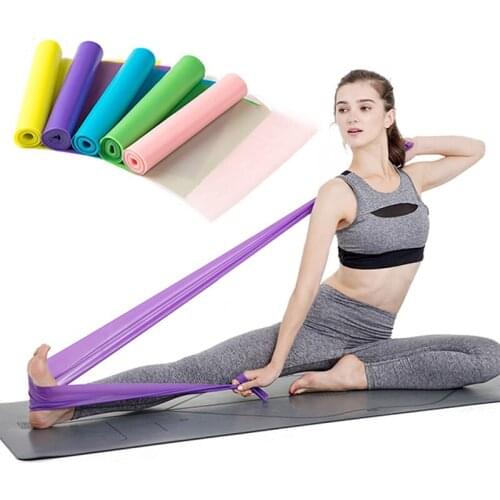 Resistance Band Rubber Yoga Pilates Stretch Belt Gym Home Elastic Strength Bands Portable Fitness Exercise Equipment