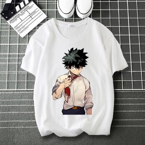 My Hero Academia Deku Graphics Print High flexibility T-Shirt Round Collar Short Sleeve Modal Shirt Tee