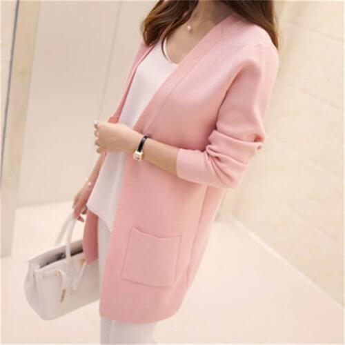 New high quality women Spring autumn medium-long cardigan new female elegant pocket knitted outerwear sweater cape top ZY648
