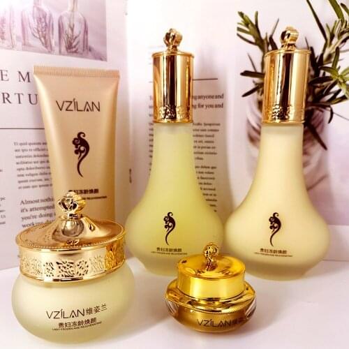 Lady frozen beauty age rejuvenation set box soft 5-piece skin care set box base makeup foundation ordinary skin care