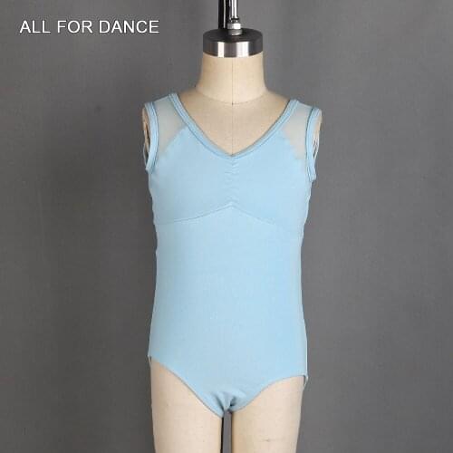 New Design of Kids Ballet Dance Wear Sleeveless Cotton and Mesh Leotard for Children Ballet Dancing Practice Leotard 03D0015
