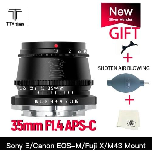 TTArtisans 35mm F1.4 APS-C Lens for Micro 4/3 Camera GH3 OMD E-M1 Fujifilm X-T3 Sony a7 Canon EOSM Leica Sigma L Nikon Z