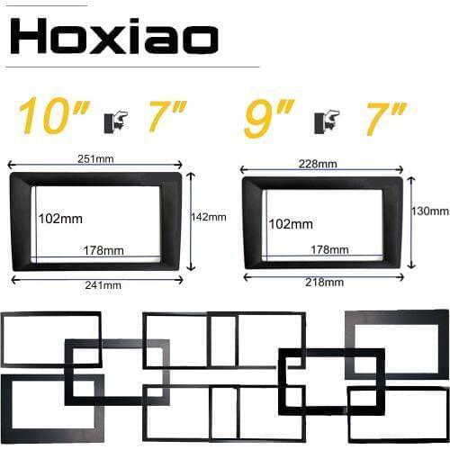 Hoxiao 9 10 inch to 7 inch Car Frame For Universal 2 Din Auto Radio Android Player Frame Framework 178 x 102mm Panel No Gap