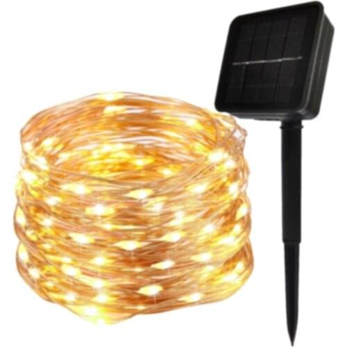 Solar String Fairy Lights 200m Christmas Lights Waterproof Outdoor Garland Solar Power Lamp Christmas For Garden Decoration