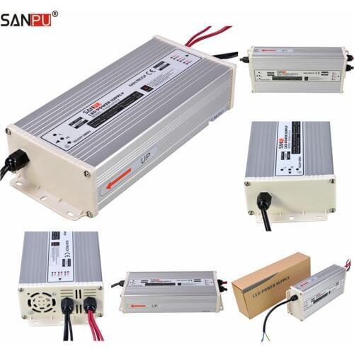 SANPU LED Power Supplies 12V 350W 29A Switch Drivers 220V 230V AC/DC Light Transformers Rain Proof Full Container Load Wholesale