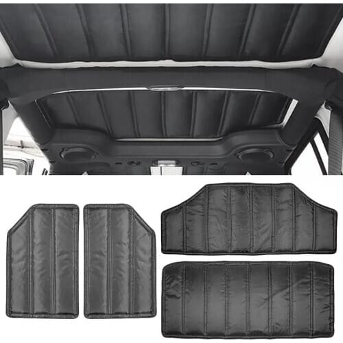 Car Roof Hardtop Sound Deadener Thick Durable Headliner Hinges Heat Insulation for Jeep Wrangler JK 12-17 4 Door
