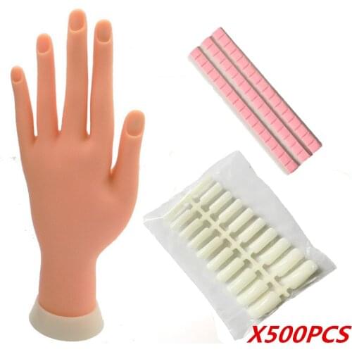 Manicure Practice Hand Nail Practice Hand Nail Training Head Nail Tools Nail Training Practice Hand for Manicure Nail Plasticine
