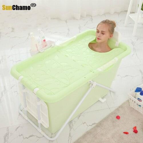 High Quality Thickening Hard Plastic Sauna Bathtub For Adult Oversized Child Baby Bathtub Household Steam Bucket 110 CM