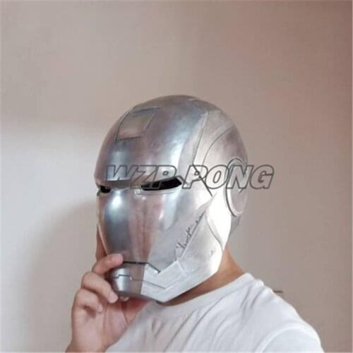 WZP PONG Super Hero MK2 Helmet Metal 1/1 Cosplay for Mark 2 Action Figure Collectible Model Toy Kids Gift