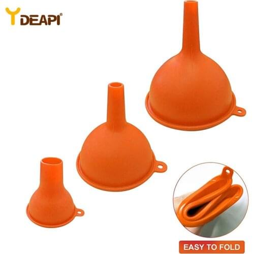 YDEAPI Multifunctional Grade Silicone Funnel Wide Mouth Funnel For Oil Liquid Wine Canning Cooking Kitchen Accessiores Tool