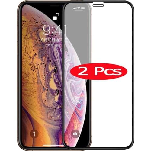 2Pcs/Lot Full Cover Tempered Glass For iPhone XS 11 Pro Max XR Screen Protector Glass On iPhone 6 6s 7 8 Plus Protective Glass