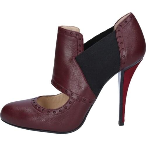 GIANNI MARRA booties woman burgundy leather