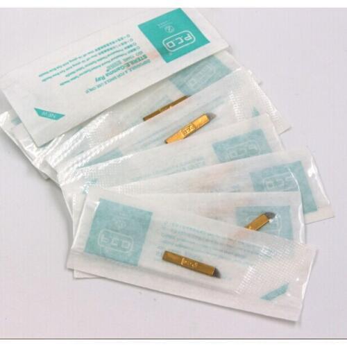 100pcs 12 pin pcd disposable permanent makeup needles manual eyebrow tattoo blade needles for manual tattoo pen