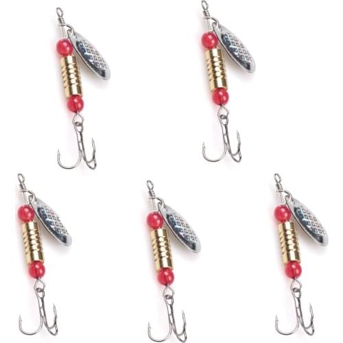 5pc 4g 55mm Fish Wobblers Crank Spoon Bionic Artificial Luya Fate Fly Bait Fishing Accessories Lure JIG Jibbait Spinner Whirl