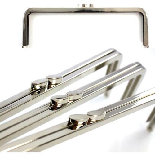 8 x 3 inches (20x7.5 cm) Silver Clutch Purse Frame Without Loops 2 Pcs/lot
