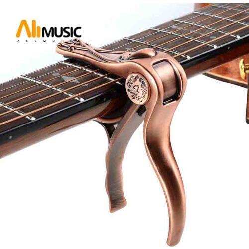 Alice Acoustic Capo Bronze A007H Quick Change Trigger Key Skull Cappo Clamp For Folk New Capotraste