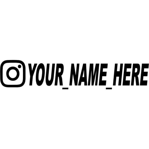 Custom Instagram Car Sticker User Name Vinyl Decals Motorcycle logo Stickers for Instagram bike Motor