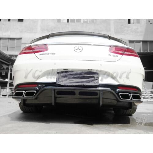 Car Accessories Carbon Fiber PSM Style Rear Diffuser Fit For 2015-2017 MB C217 S63 Coupe Rear Diffuser Lip
