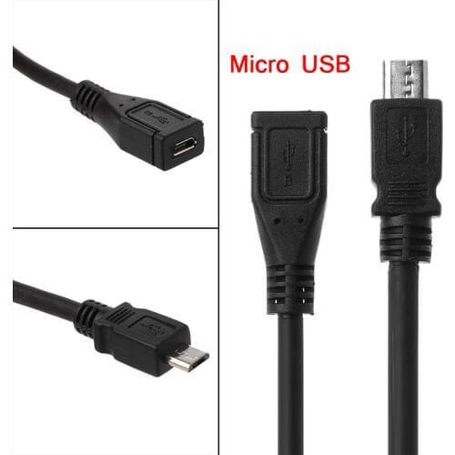 Micro USB Female to Male Data Sync Extension Cable Cord for Samsung Huawei Xiaomi Android Mobile Phone Tablet 0.3m/1m/2m/3m/5m
