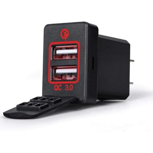Dual USB port Charger Quick Charge 3.0 Dual USB Dual USB Charger socket for Toyota. Camry Corolla RAV4 Reiz Cruiser
