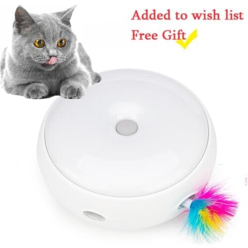 Electric Cat Toy Smart Teasing Cat Stick Crazy Game Spinning Turntable Cat Catching Mouse Donut Automatic Turntable High Quality