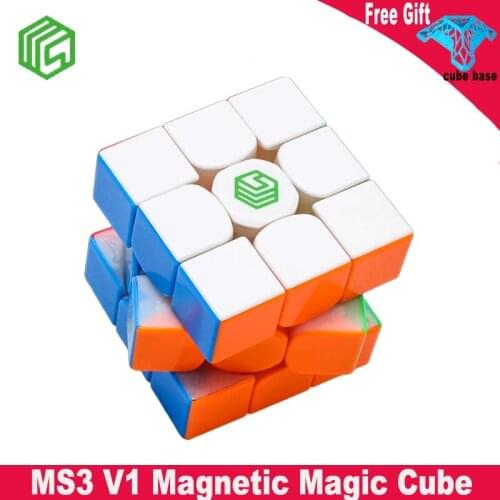 MS Magic Cube 3X3x3 MS3-V1 Magnetic Speed cube Double Positioning cubo magico smoother cube Educational toys kids