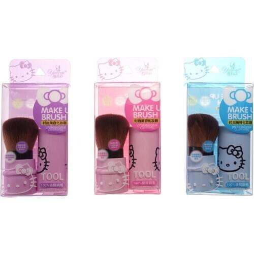 Hello retractable Makeup Brushes Blush Make up Tool portable Brush pincel maquiagem make up retail packing face professional