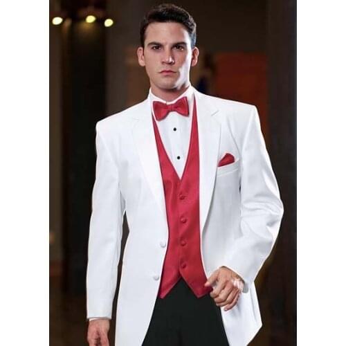 Custom Made Mens Suits Groom Tuxedos Groomsmen Wedding Party Dinner Best Man Suits Blazer (Jacket+Pants+Vest+Tie) NO:616