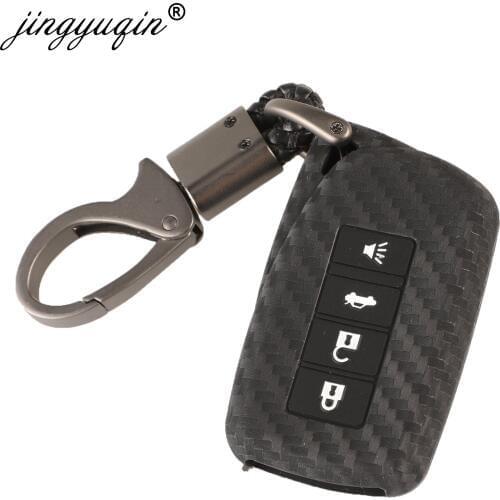 Jingyuqin 3 Button Car Key Case Carbon Style for Lexus NX RX GS IS ES GX LX RC 200 250 350 LS 450H 300H Keychain Silicone Cover