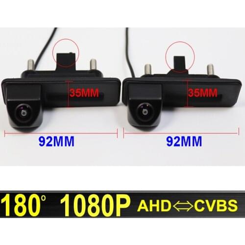 180 Degree 1080P AHD Car Rear View Parking Backup Camera For Skoda Roomster Fabia Octavia Yeti Rapid superb for Audi A1 A4L A3