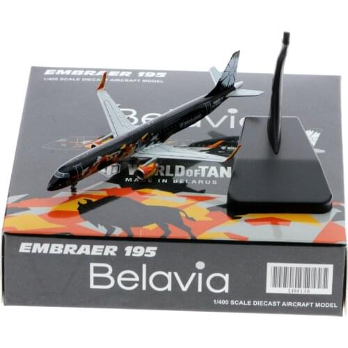 1:400 Alloy Collectible Plane JC Wings LH4138 Belavia Airlines Embraer ERJ-195 Diecast Aircraft Jet Model EW-400PO With Stand