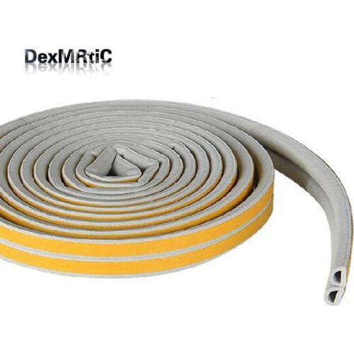 6meters brown Self Adhesive Soundproof Rubber Seal Strip Seal Strip Collision resistant For Doors and Windows