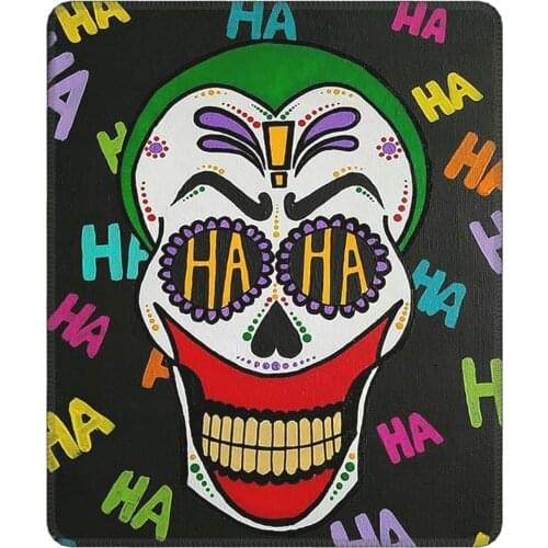 Sugar Skull Mouse Pad Non-Slip Rubber Base With Stitched Edges For Home Laptops Games And Office Desk Mats
