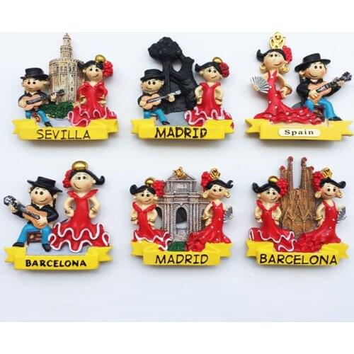Spain creative travel refrigerator magnet souvenir magnetic sticker Refrigerator decorations