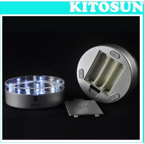 2019 Hot Sales Battery operated 4 inch LED Light Base, super bright White color led vase light base for Wedding party decoration