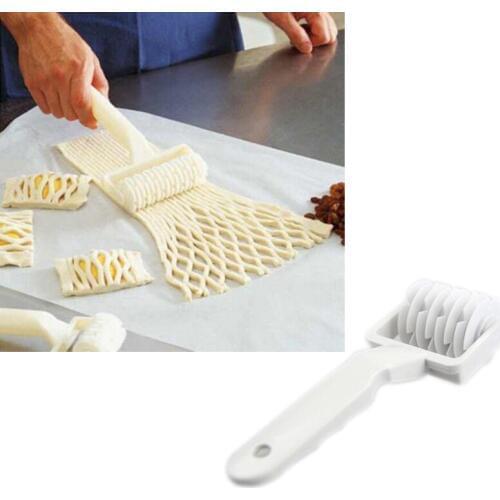 Hot-sale Pizza Biscuit Cake Decorating Cutter Wheel Pizza Sugarcraft Fondant Mould Plastic Rolling Pin Baking Tools