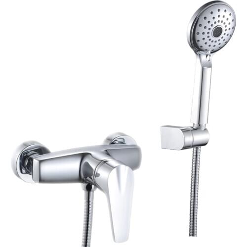Copper mixing valve, bathroom hot and cold water faucet, simple shower set, shower faucet shower head set shower set