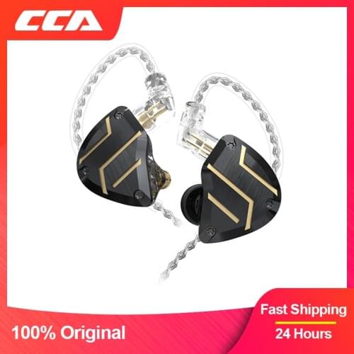 CCA C10 Pro Hybrid Technology 4BA+1DD Metal Headset With Microphone Bass Game Earplugs Wired Earphones Mobile Phone Headphones