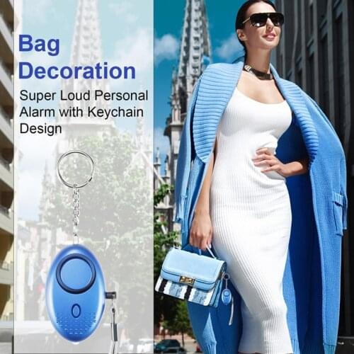 Self Defense Alarm Security Protect Alert Personal Safety Key Chain Pedant Emergency Flashlight For Girls Kids New Product Hot